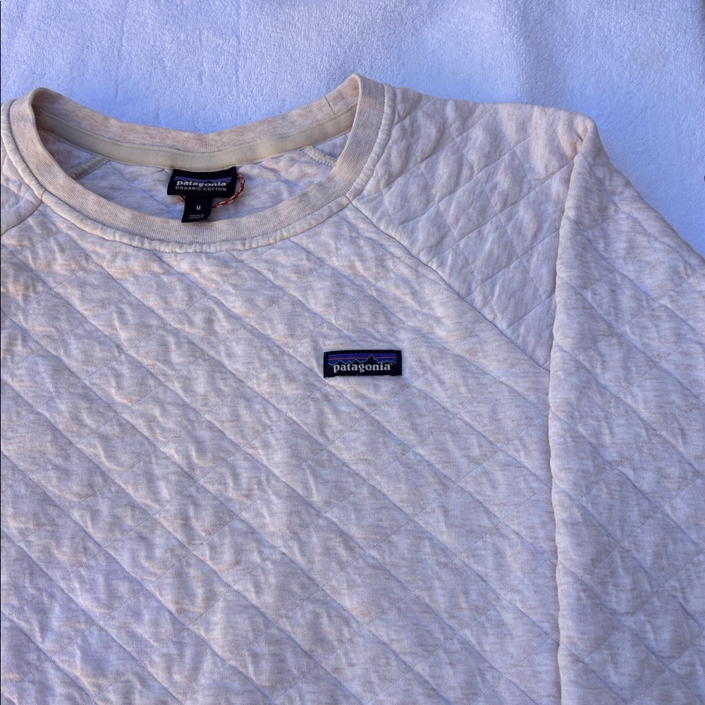 Patagonia women Quilted Crewneck Sweatshirt - Beige . - Picture 3 of 4